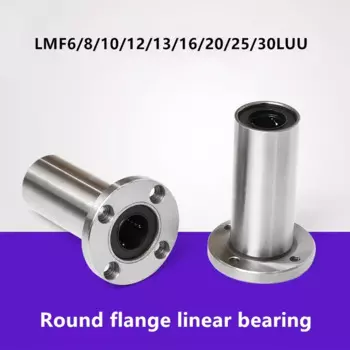 Круглый фланцевый линейный подшипник LMF6LUU LMF8LUU LMF10LUU LMF12LUU LMF13LUU LMF16LUU LMF20LUU LMF25LUU LMF30LUU 8 мм линейный стержень CNC