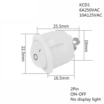 Круглый клавишный выключатель FAMCDI 12/24В 6/10А
