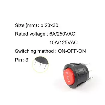 Круглый кулисный переключатель CNNCKDL KCD1 23 мм 2/3 контакта