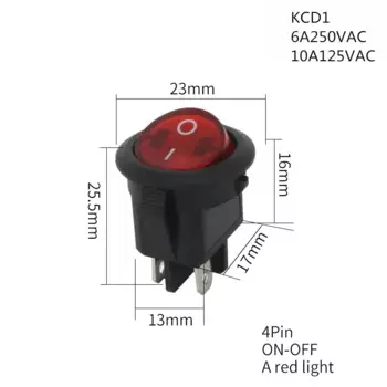 Круглый кулисный переключатель ELECAPITAL 12/24В