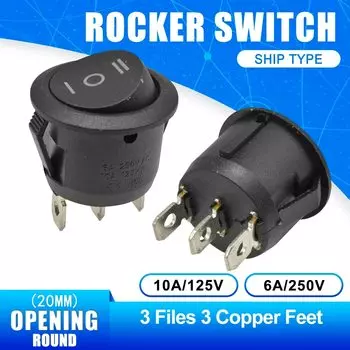 Круглый кулисный переключатель Gaqqee 250V 6A