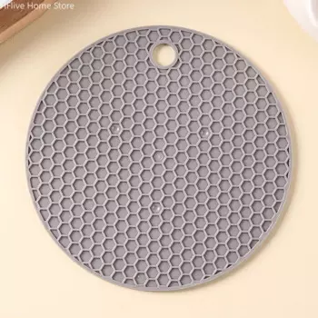 Круглый силиконовый коврик для стола S/L