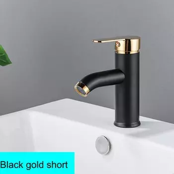 Круглый смеситель для ванной комнаты с креплением на раковину из нержавеющей стали 304, черный кран для холодной и горячей воды с двумя водопроводными трубами