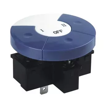 Круглый тактовый переключатель USBO синий 16А 250В