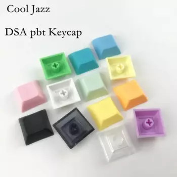 Крутая клавиатура Jazz dsa pbt 1u смешанного цвета, зеленая, желтая, синяя, белая, прозрачная клавиатура для игр, механическая клавиатура