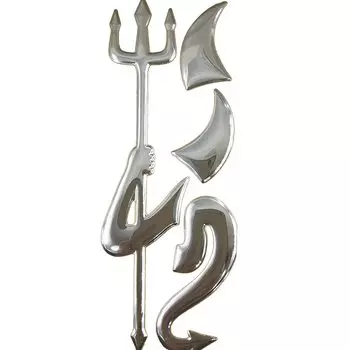 Крутой дьявол, 3D Автомобильная наклейка, украшение для автостайлинга, наклейка, мягкая ПВХ хромированная эмблема, значок, автомобильная наклейка с логотипом