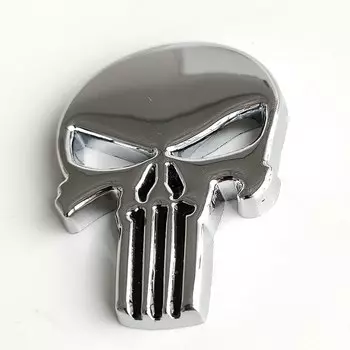Крутой металлический 3d-стикер в виде черепа для автомобиля, наклейка для автомобиля, декоративные аксессуары