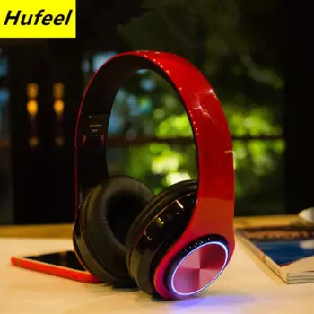 Крутые беспроводные наушники, Bluetooth наушники, 7 цветов светодиодный светодиодсветильник ка, гарнитура с микрофоном, поддержка TF-карты, для телефона, ПК, MP3-плеера, игр