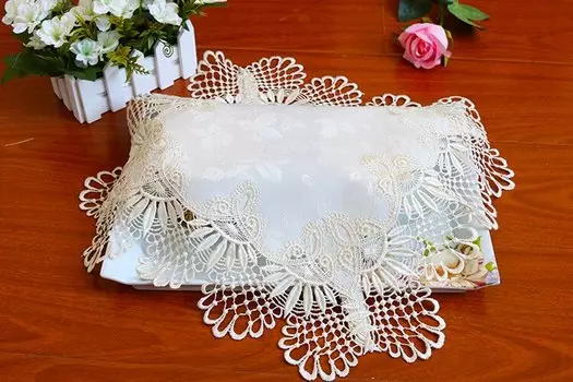 Кружевная тканевая подставка для фруктов