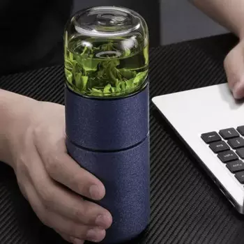 Кружка-термос для разделения чая и воды, нержавеющая сталь, 500 мл