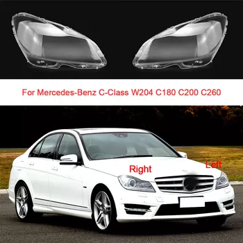 Крышка автомобильной фары для Mercedes Benz C-class W204 2011 2012 2013, автомобильные детали Faros Delanteros, стеклянные линзы, автомобильные аксессуары