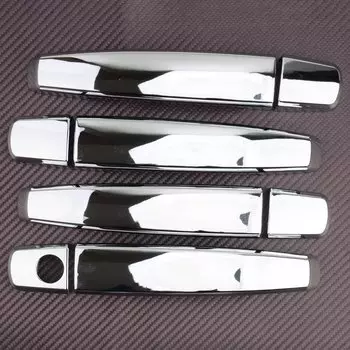 Крышка для ручки двери, хромированная, серебристая, подходит для Cadillac SRX 2010 2011 2012 2013 2014 2015 2016