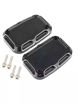 Крышка главного цилиндра тормозного бачка с ЧПУ для мотоцикла F&R для Harley Touring Road King Street Electra Glide Ultra V-Rod Night Rod
