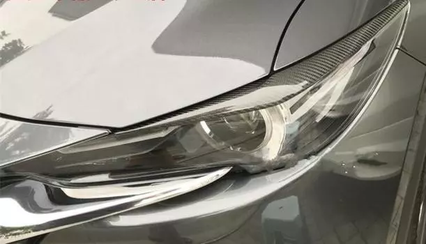 Крышка головного света автомобиля, накладка на переднюю фару автомобиля для Mazda CX-5 2017-2021, абс хром, автоаксессуары, 2 шт.