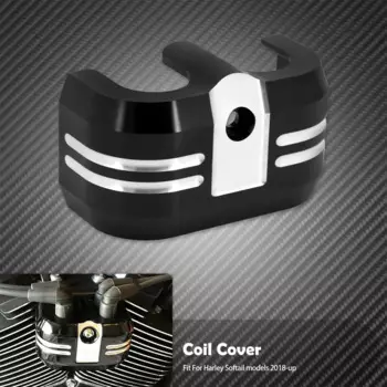 Крышка катушки зажигания мотоцикла, черный/хромированный для Harley Softail Breakout Fat Bob FLFBS Street Bob Low Rider Standard FLSB 2018-Up