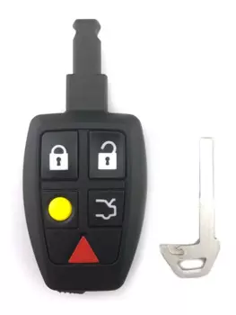 Крышка ключа смарт-карты YIQIXIN для Volvo V70, S40, S60, V50, замена 5 кнопок, вставка, лезвие, фонарь для Volvo C30, C70, XC90, фонарь