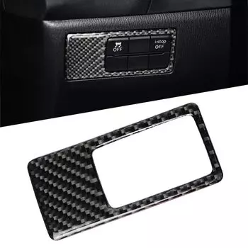 Крышка кнопки переключателя автомобильной фары ABS из углеродного волокна, декоративная отделка для Mazda 3 Axela BM BN 2017 2018 LHD