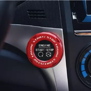 Крышка кнопки зажигания двигателя автомобиля, крышка переключателя зажигания, кнопка запуска в одно касание, вращающаяся защитная крышка