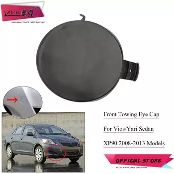 Крышка крышки переднего бампера для Toyota Yaris Sedan Soluna Vios 2008-2013, буксировочный крюк, Неокрашенная крышка OEM:52721-0D902 крышка прицепа