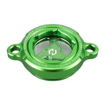 Крышка масляного фильтра двигателя для KAWASAKI KX450 KX 450 2016-2022 2021 2020 KX450SR KX450X 2019, алюминиевый зеленый NiceCNC