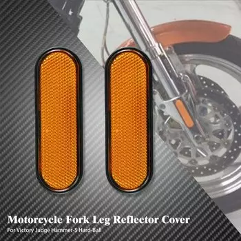 Крышка отражателя передней вилки мотоцикла, красный/желтый отражатель, фотонаклейки, пластиковая крышка для победы судьи молота-S с твердым шариком