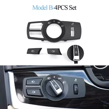 Крышка панели управления фарами салона автомобиля, кнопка вращения, крышка панели управления фарой для BMW 5, 6, 7 серии X3 X4 F10 F11 F07 F06 F01 F25