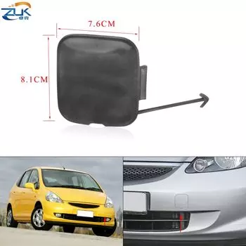 Крышка переднего бампера для буксирного крюка ZUK, крышка с отверстием для буксирного крюка для HONDA FIT JAZZ GD1 GD3 2005 2006 2007 2008, базовый цвет 71504-SAA-900
