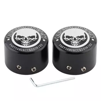Крышка передней оси мотоцикла с черепом, колпачки для болтов для Harley Touring Electra Glide Dyna Low Rider Fat Bob Sportster XL883 XL1200