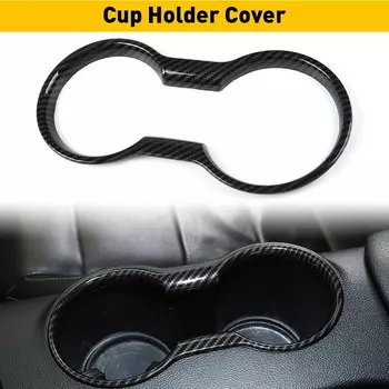 Крышка подстаканника для Ford Mustang 2015 2016 2017 2018 2019 2020 2021 2022, автомобильные аксессуары, внутренняя отделка из углеродного волокна