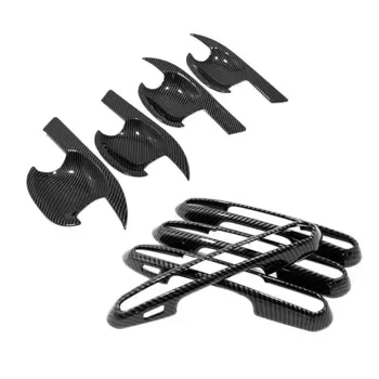 Крышка внутренней дверной ручки автомобиля из углеродного волокна с накладкой на дверную чашу для Toyota RAV4 2019 2020