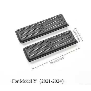 Крышка воздуховыпускного отверстия под сиденьем для Tesla Model 3 Y, защита от пыли, защитный вентиляционный чехол, 2 шт., аксессуары для уборки автомобиля 2021-2024