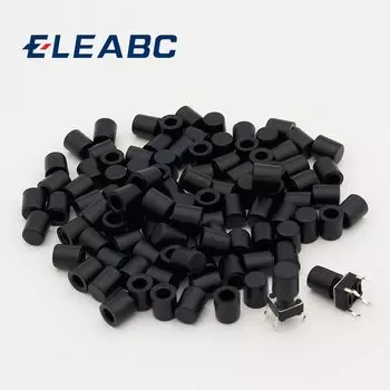 Крышки для переключателей ELEABC, черные, 100 шт.