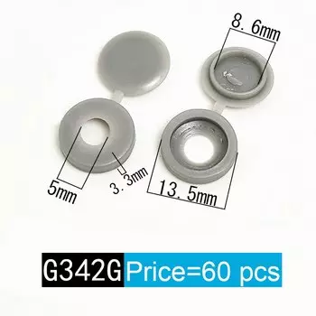 Крышки для винтов Wonzeal, белые, пластик, 60 шт