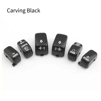 Крышки переключателя управления рулем мотоцикла, комплект крышек кнопок, крышка ABS для Harley Sportster XL 883 1200 Dyna Softail Fat Boy VRSC