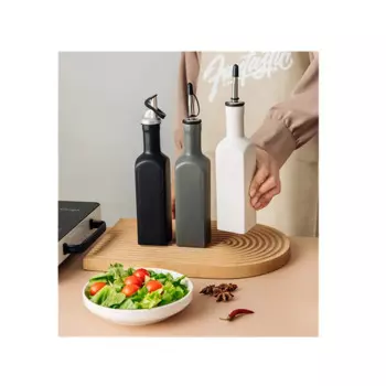 Кухонные минималистичные многоразовые кремово-белые керамические бутылки Бутылка для хранения оливкового масла/уксуса