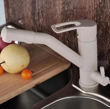 Кухонный смеситель с водосберегающим покрытием, вращающийся кухонный смеситель, латунный Смеситель для раковины