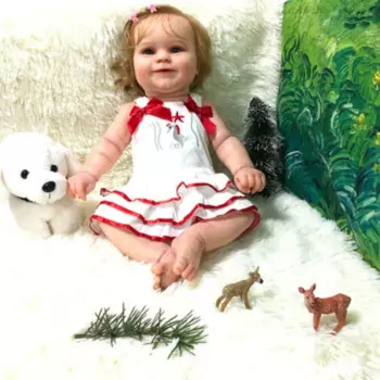 Кукла Bebes с 47 см юбкой принцессы с золотыми волосами для новорожденных, детский праздничный подарок, playmate для роста детей