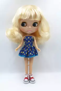 Кукла Blygirl, бежевые вьющиеся волосы, с челкой, 30 см, 1/6, кукла Blyth, модное тело, можно переоборудовать макияж, модная Кукла с белой кожей