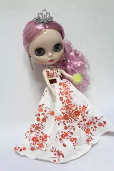 Кукла Blygirl Blyth с розовыми вьющимися волосами № 1/6, обычное тело с 7 суставами, кукла «сделай сам» для их макияжа