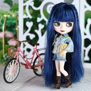 Кукла Blyth 1/6 шарнирная, 30 см, с белой кожей и синими волосами