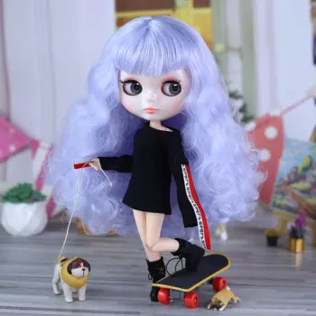 Кукла Blyth 1/6 шарнирная с белой кожей и глянцевым лицом, 30 см