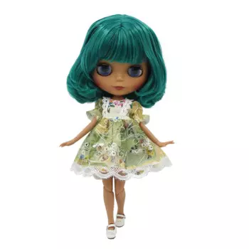Кукла Blyth BL1206, 1/6 шарнирная, с черной кожей, телом без одежды и матовым лицом
