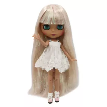 Кукла Blyth ICY DBS, 30 см, темная кожа, матовое лицо, Микс, золото, прямые волосы, 1/6, шарнирное тело, SD, «сделай сам», высококачественные игрушки в подарок