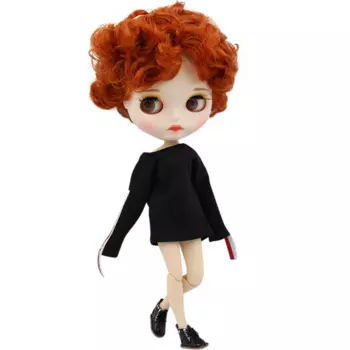 Кукла Blyth от ICY DBS, с белой кожей для суставов, с матовым лицом и бровями, с коричневыми короткими волосами, «сделай сам», игрушка в подарок
