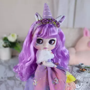 Кукла Blyth шарнирная с матовым лицом и бровями, 1/6