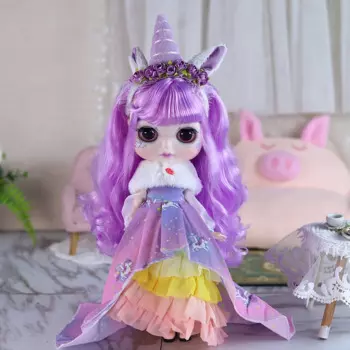 Кукла Blyth шарнирная с матовым лицом и бровями, 1/6