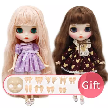 Кукла Blythe, 1/6, с белой кожей и черной кожей, с набором рук AB и лицевой панелью