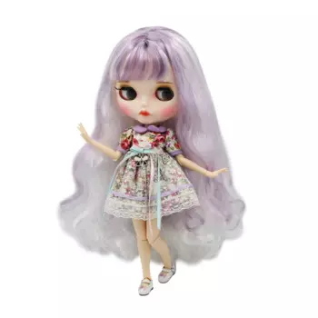 Кукла Blythe BL1049136, 1/6, 30 см, с пурпурными смешанными волосами и белой кожей, с матовым лицом, для девочек
