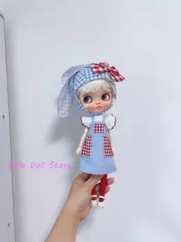 Кукла Dula, одежда, платье, кроличьи уши, сращивающаяся сетка, юбка Blythe ob24 ob22 Azone Licca ICY jerfish 1/6 Bjd кукла