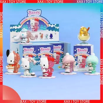 Кукла Hello Kitty Cinnamoroll, украшение Sanrio Candy, Зимняя серия снега, милая мультяшная модель, игрушка, украшение, подарок-сюрприз